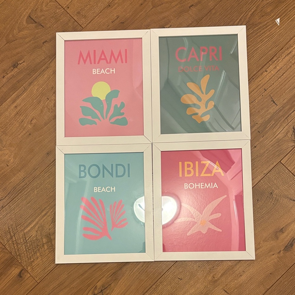 Amazon Home Art Prints - Pink, Blue, Green, Gold
